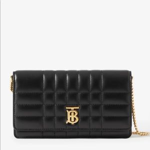 BURBERRY Quilted Leather Lola Bag with Detachable strap